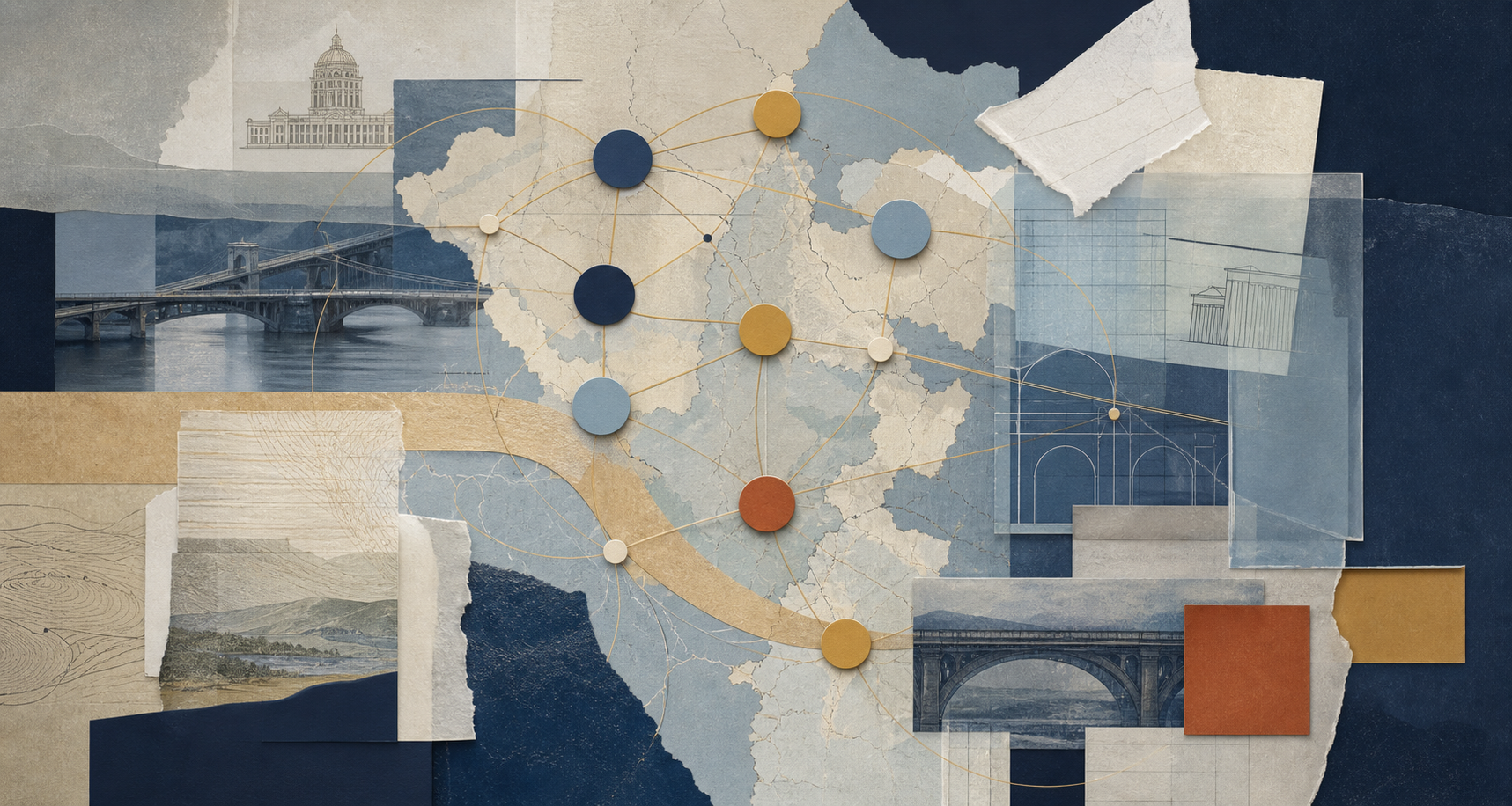A coalition network map showing stakeholder relationships and points of influence