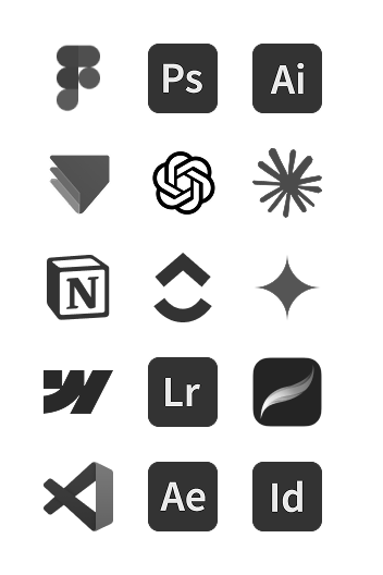 Softwares about design, develop, pm, marketing, illustration