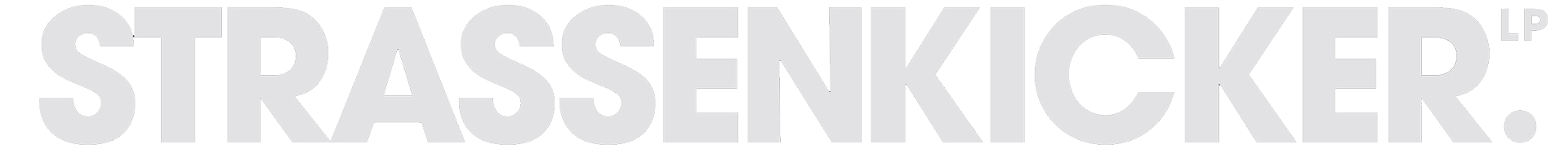 Logo displaying the word STRASSENKICKER followed by small letters LP.