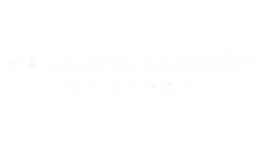 Paula's Choice Skincare logo in white text on transparent background.