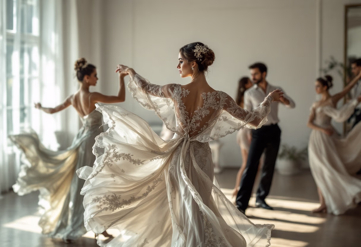 image of dance instructor teaching a class