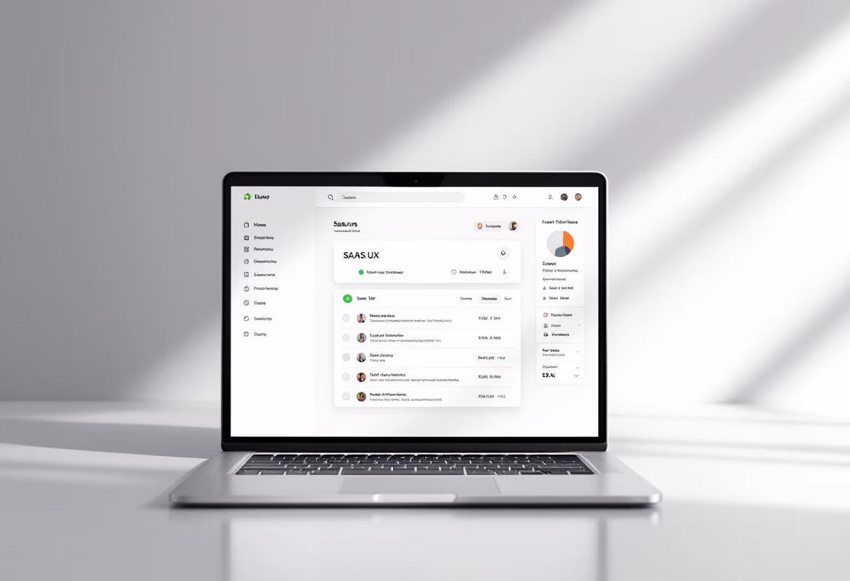 [interface] displayed on a laptop screen (ai saas company)