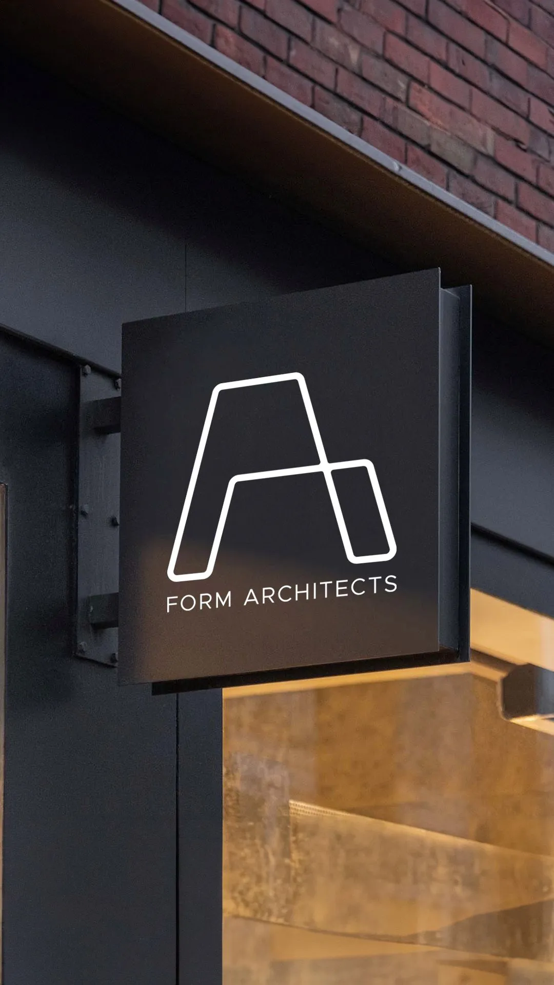 Exterior signage for Form Architects