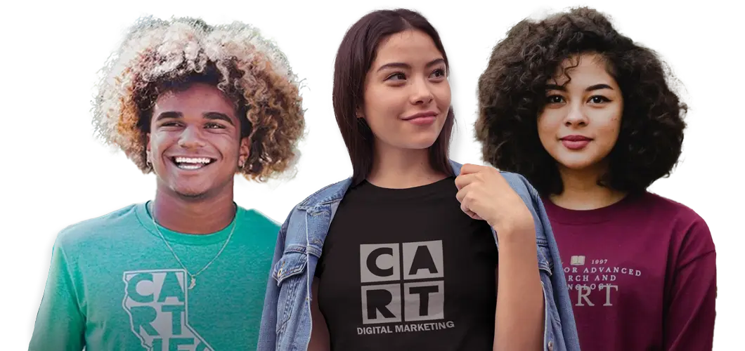 Students wearing CART gear