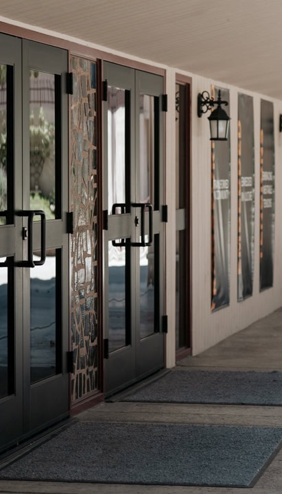 Entry way at Richfield Community Church in Yorba Linda, California