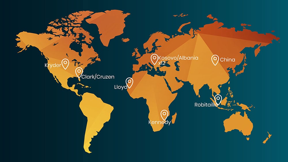A map of the missionaries we support at Richfield Community Church