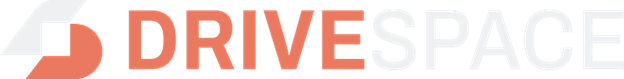 DriveSpace logo with stylized orange and gray icon next to the text DRIVE in orange and SPACE in gray.