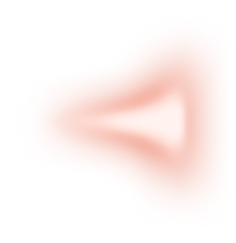 Glowing red-orange abstract shape with soft edges on a transparent background.