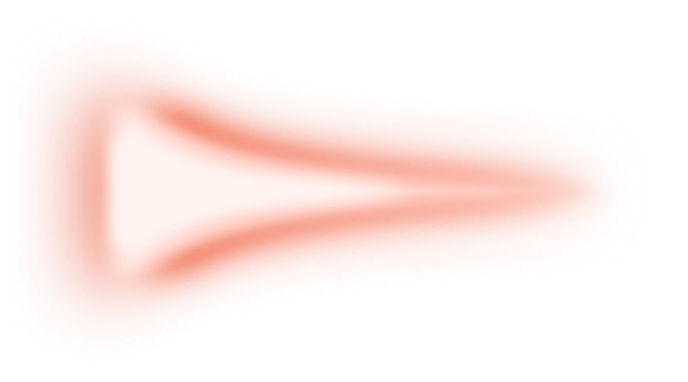 Glowing white triangle shape with soft, blurred orange glow fading outward on a black background.