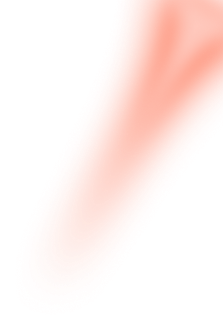 Abstract gradient shape with a bright red to orange glow fading outward.