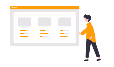 Présentation de services d’agence web sur écran