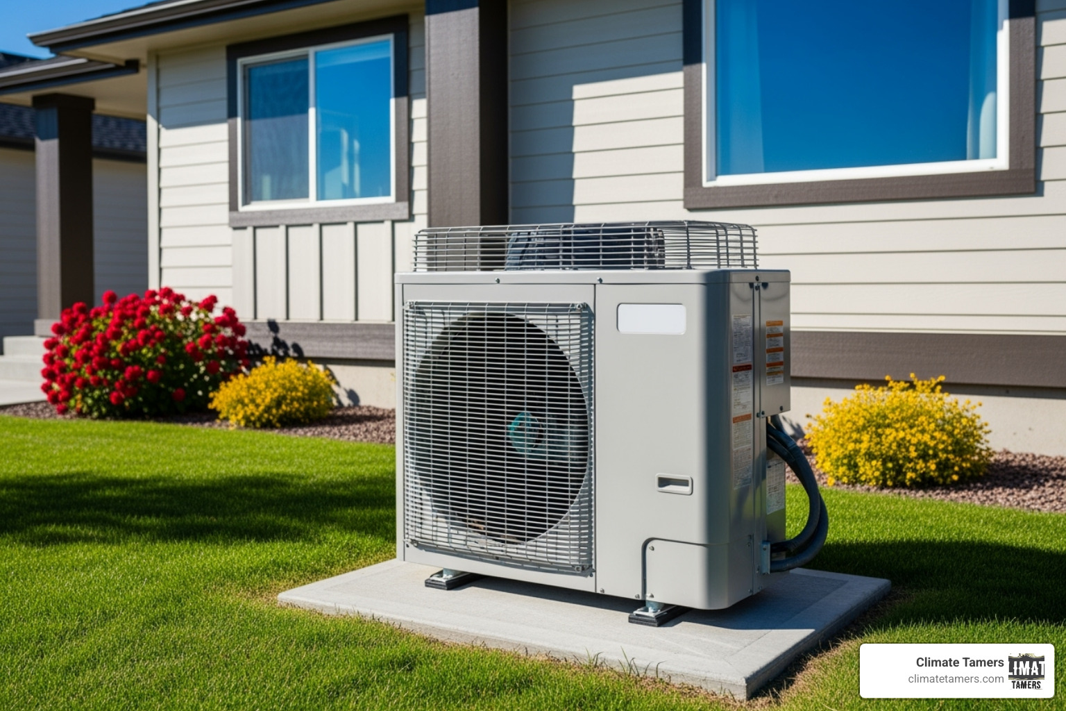 Clean and well-maintained heat pump unit - Heat pump making noise