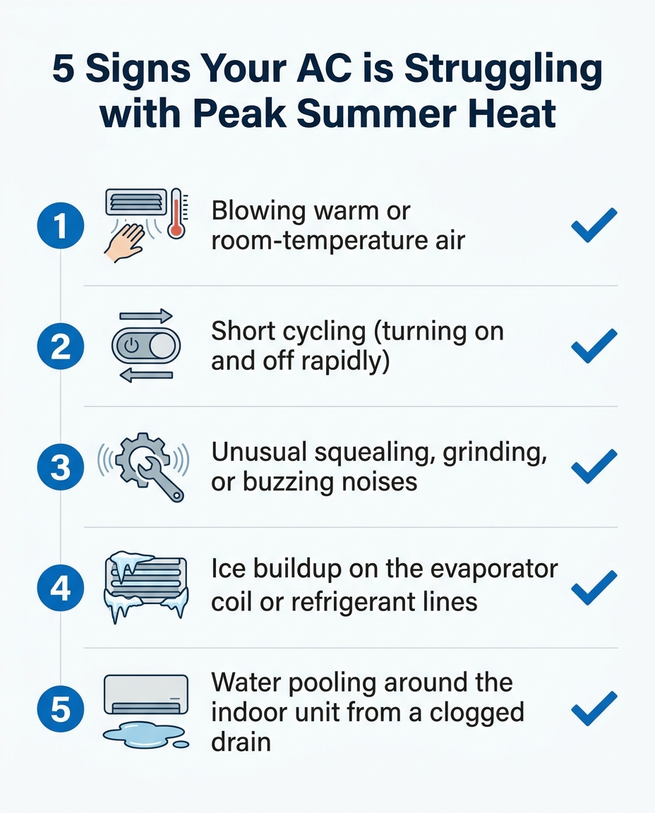 5 Signs Your AC is Struggling with Peak Summer Heat