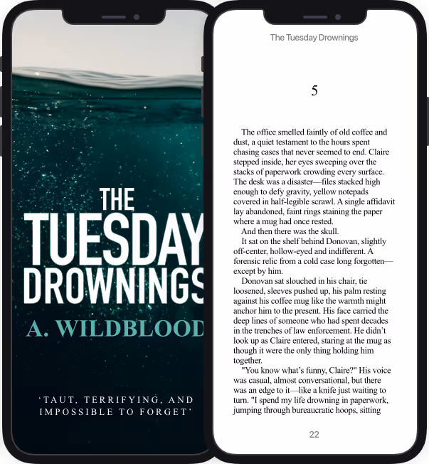 The Tuesday Drownings book on iPhone
