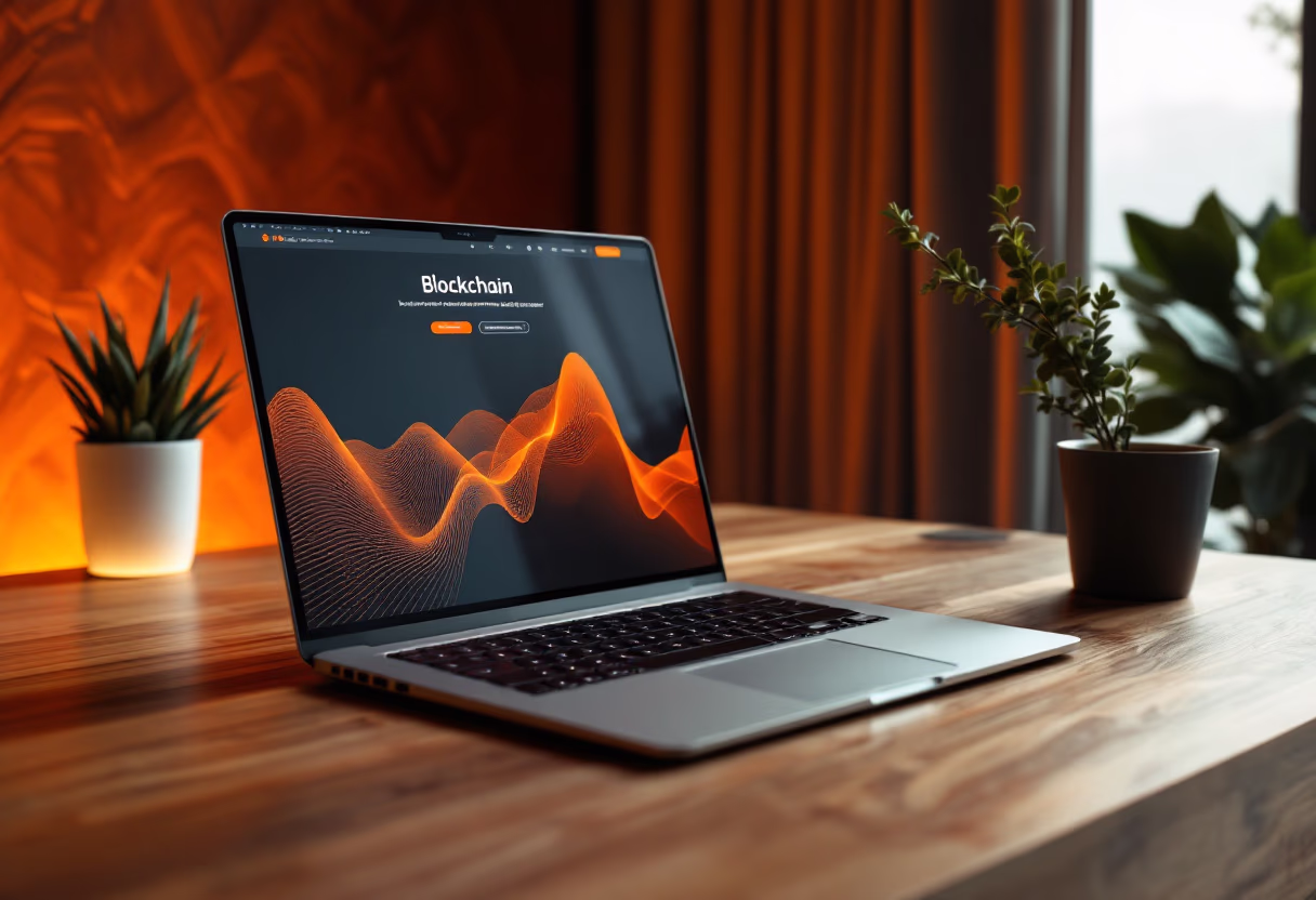 [interface] image of coding interface showing blockchain development