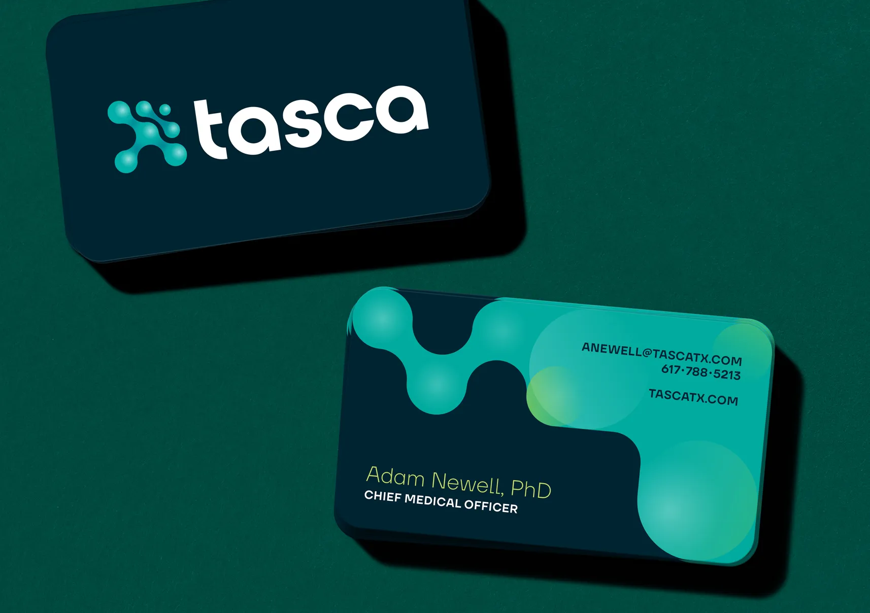 A stack of Tasca's business cards.