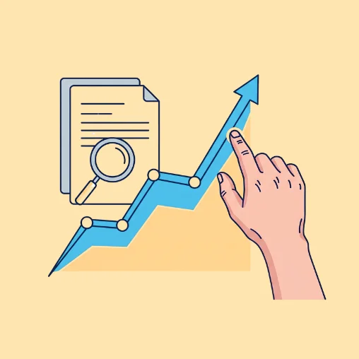 Scale My Marketing icon showing social media content optimization and performance growth tracking.