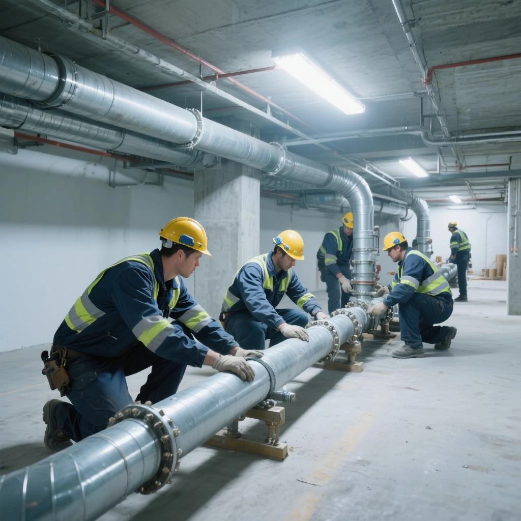 Some plumbers working