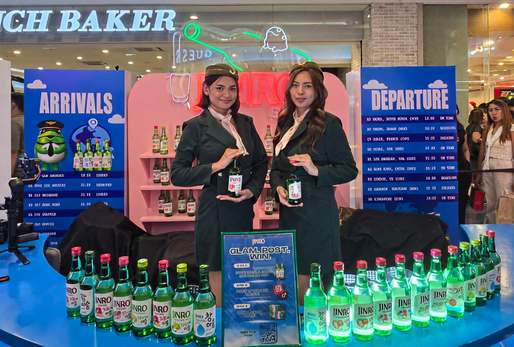 Promotional event with Jinro soju display