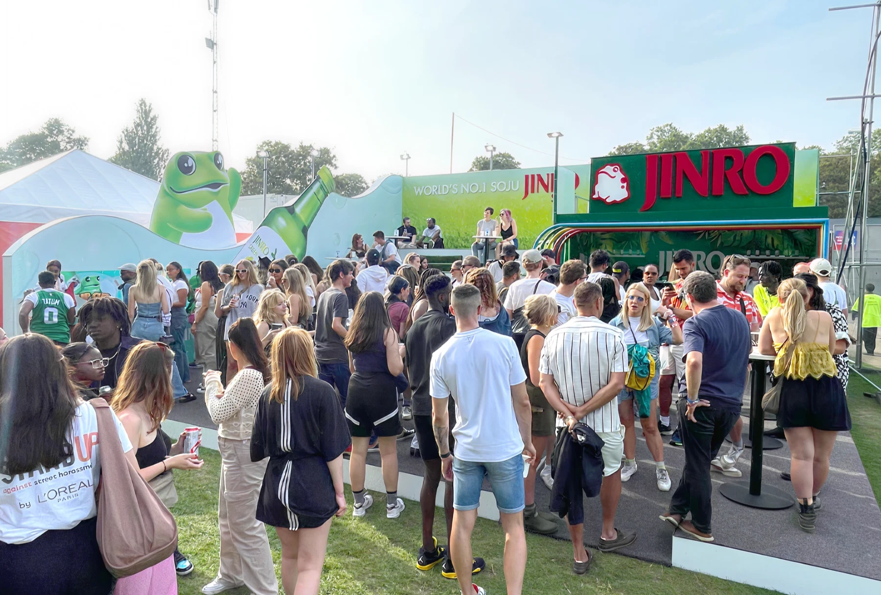 Crowd at JINRO outdoor event.