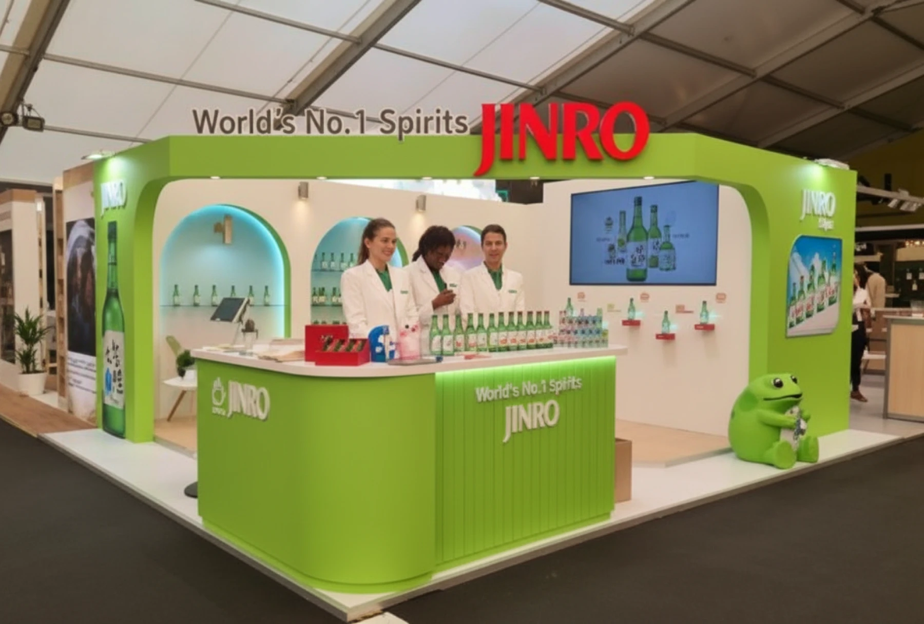 JINRO exhibition booth display.