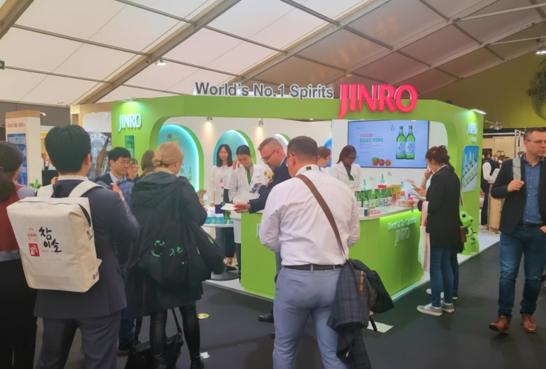 JINRO booth at a trade event.