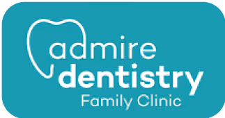 Admire Dentistry Family Clinic logo with a stylized tooth outline.