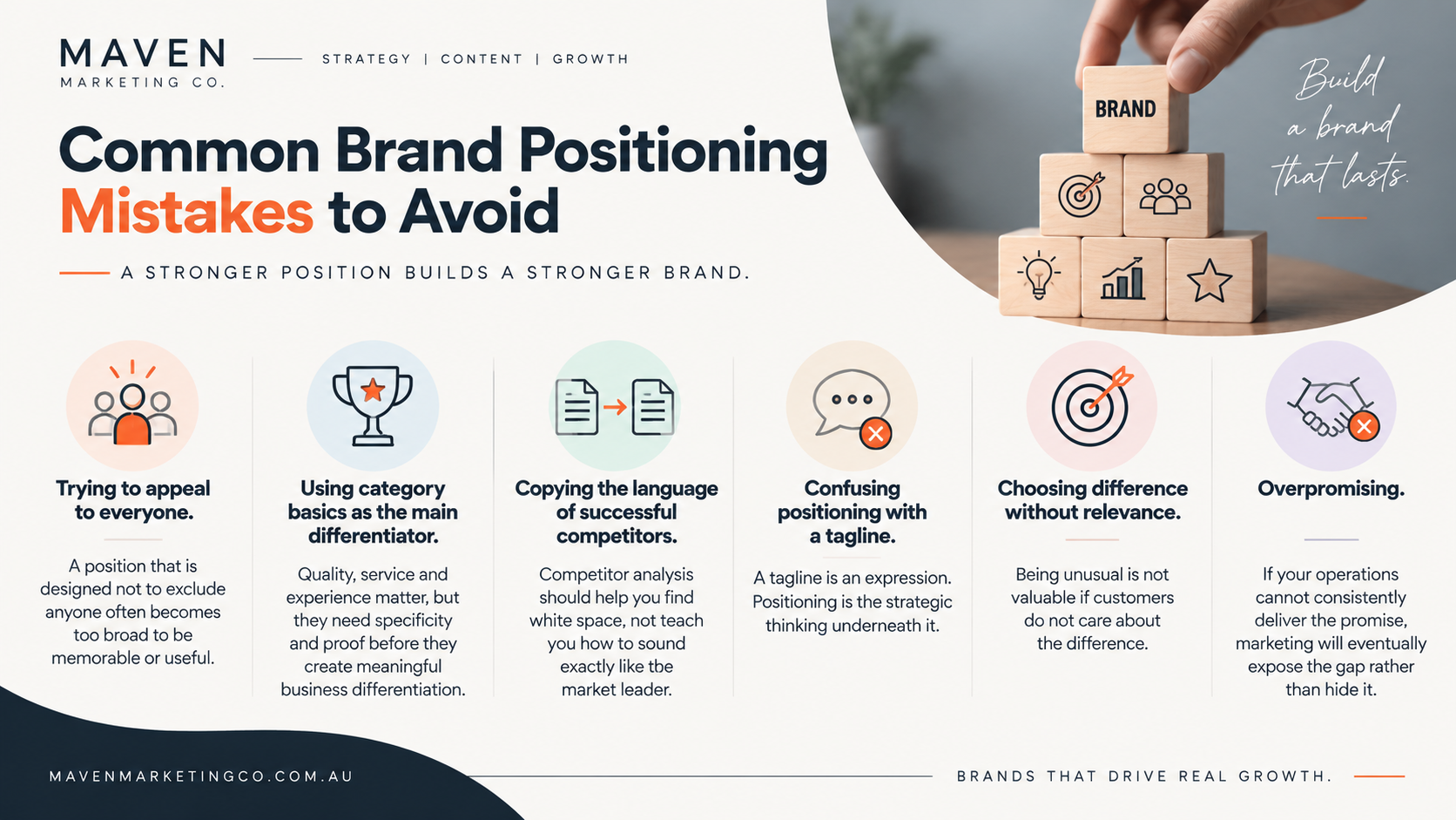 Alt text: Common brand positioning mistakes 