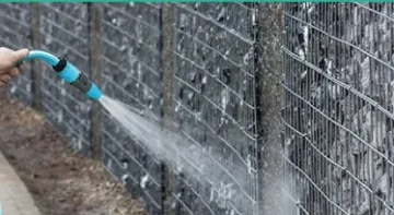 Spray Nozzle Option for Cleaning Garden Wall