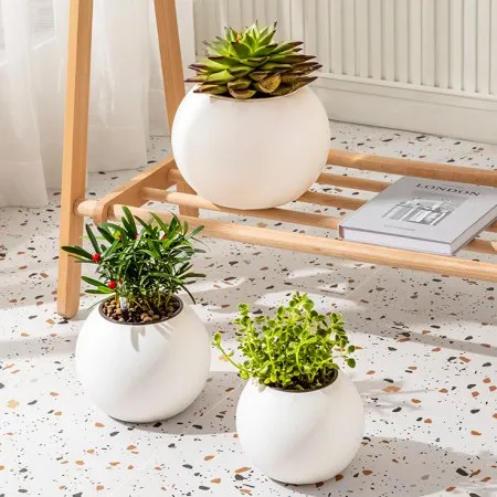 Indoor herb self-watering planters