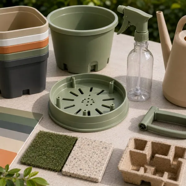 Garden plastic product review for outdoor material, water contact, stacking, grip and packaging