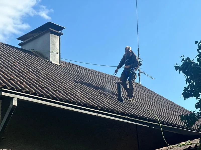 Sammaleen poisto tiilikatolta