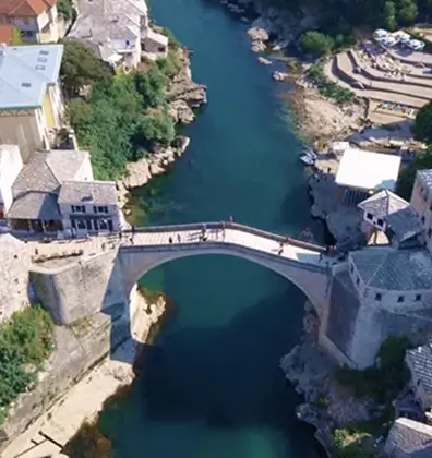 Stari Most u mostaru sa neba
