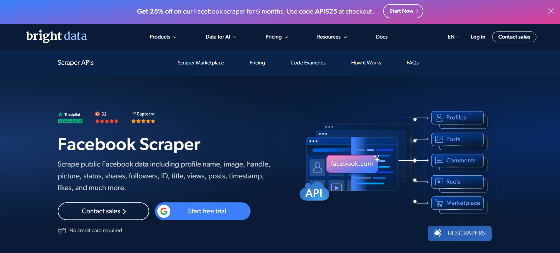 Bright Data Facebook Scraper