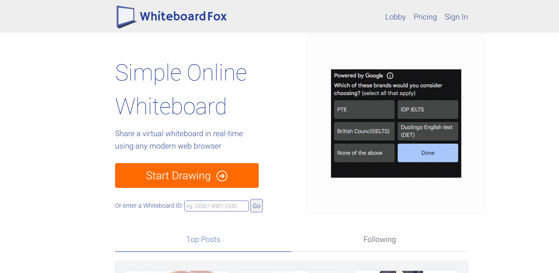 whiteboard fox