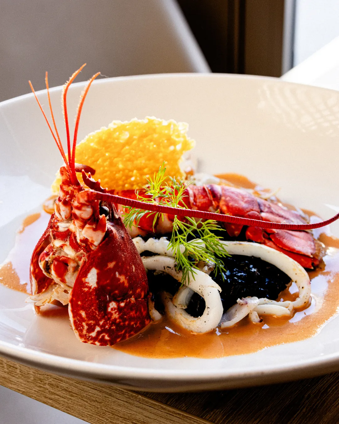 Assiette de homard du restaurant Le Baligan à Cabourg