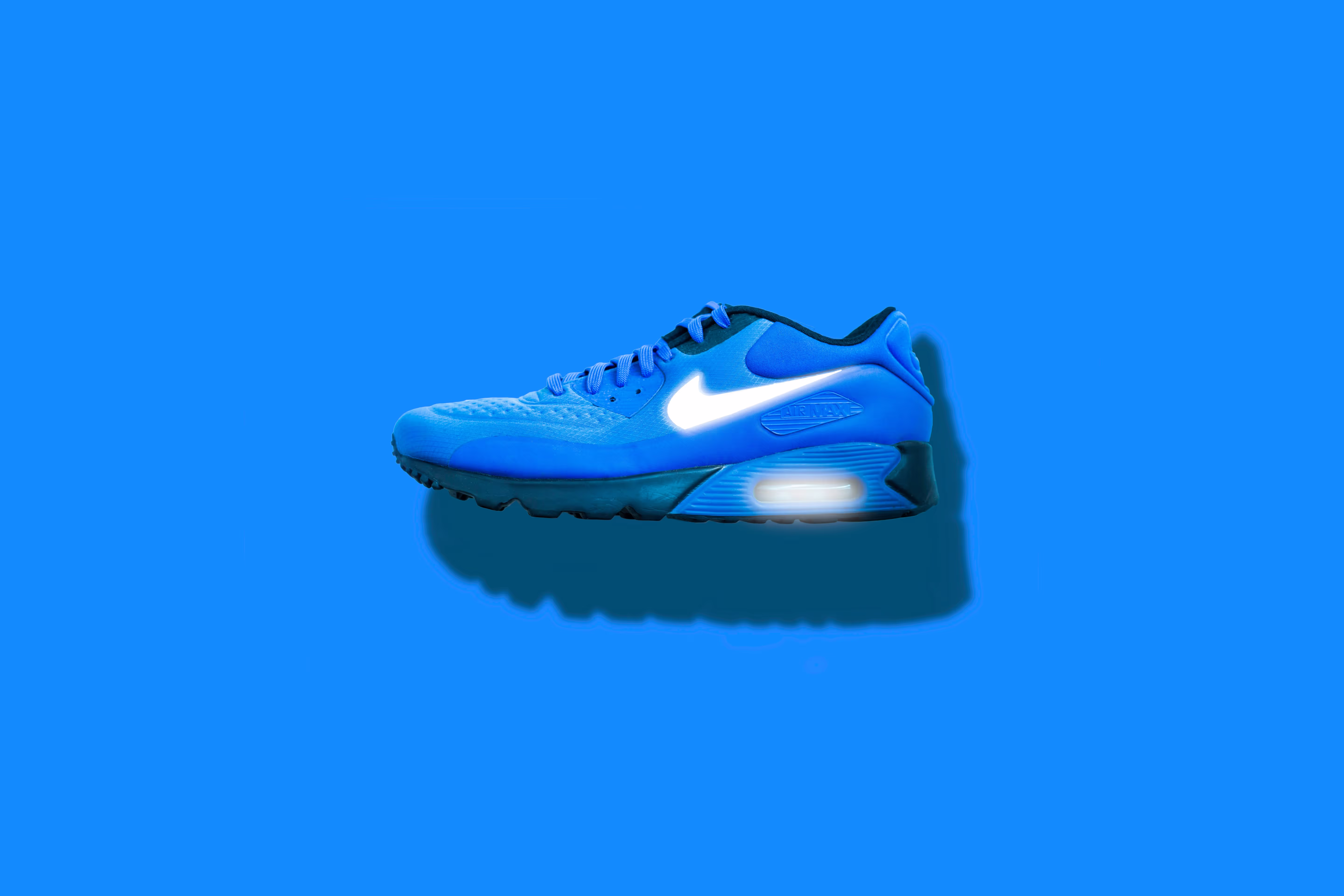 Blue shoe.