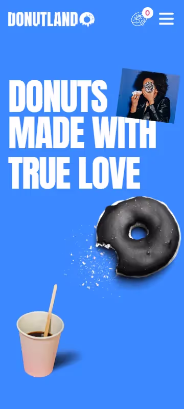 A poster advertising donuts made with true love.