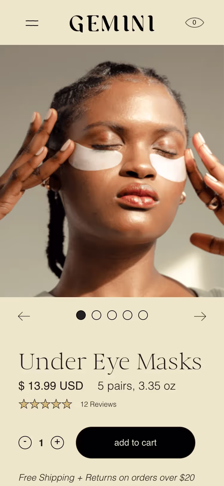 A woman wearing a white mask on her face.