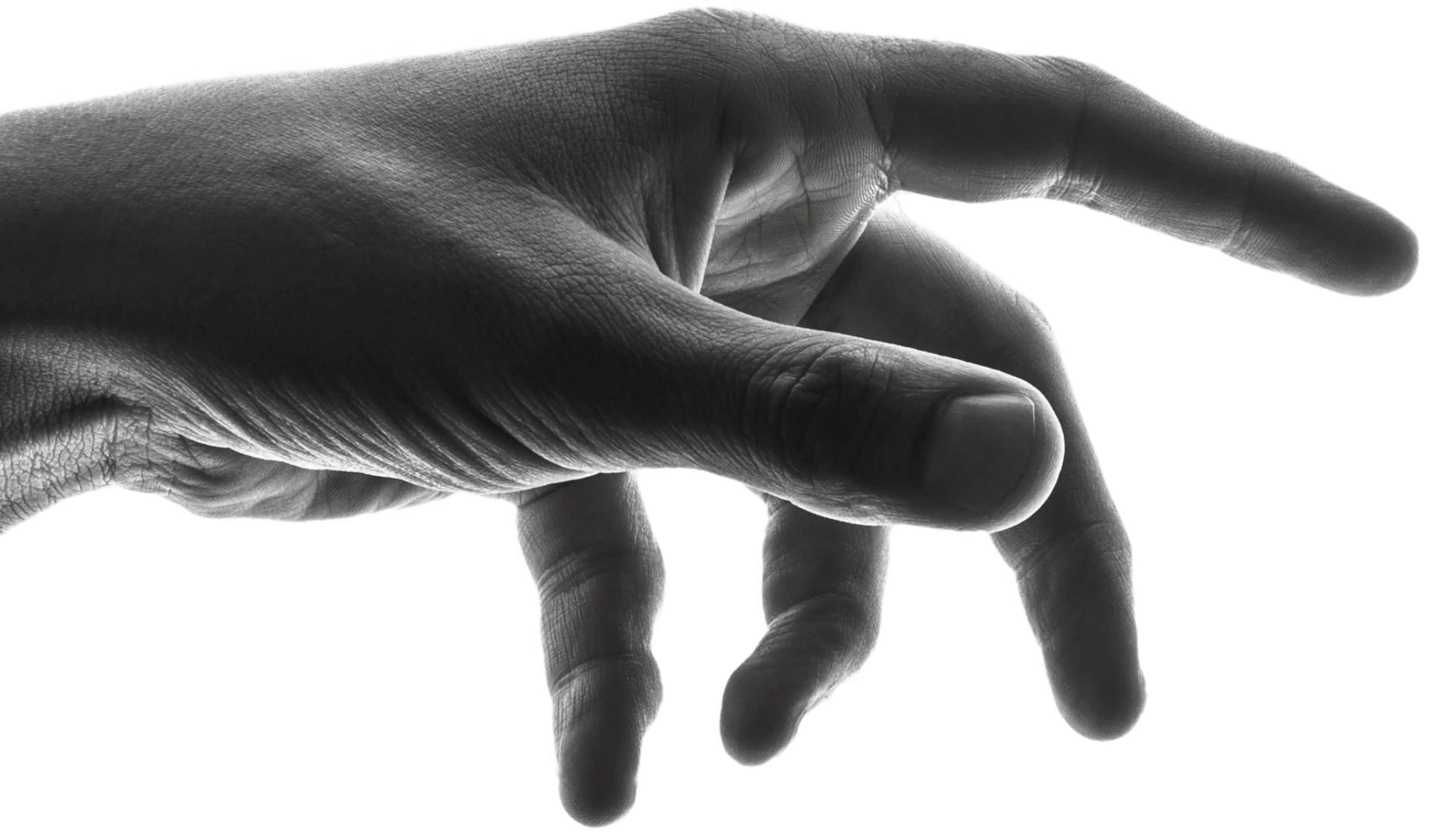 Dark hands.