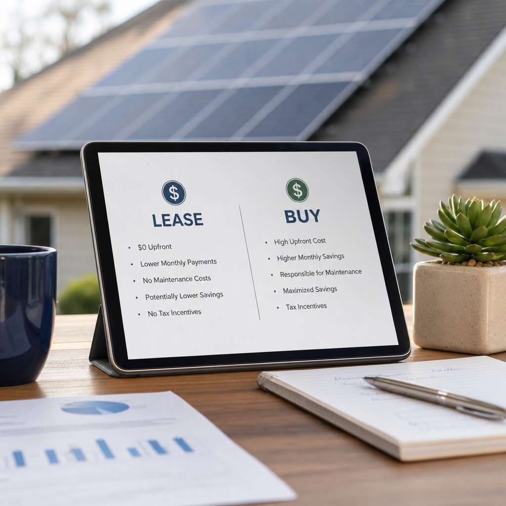 solar panel lease vs buy