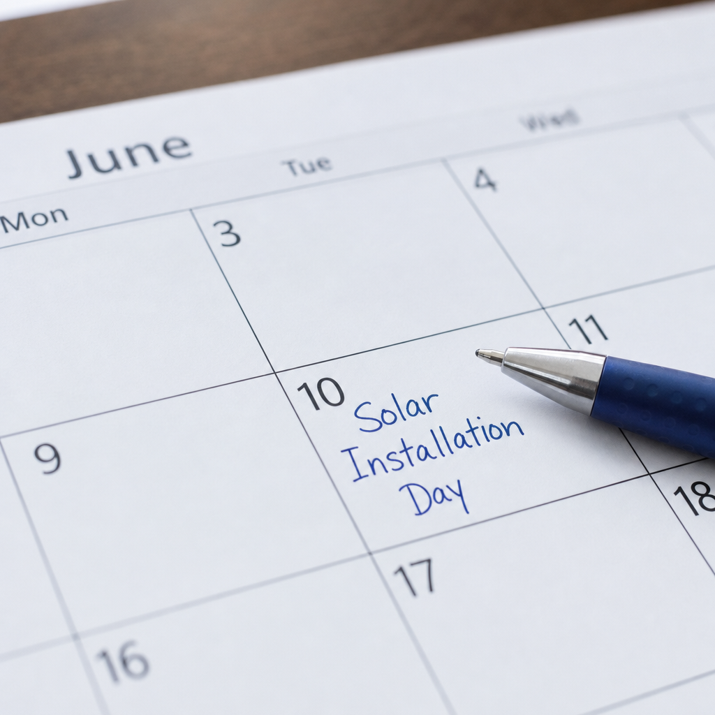 solar panel installation timeline
