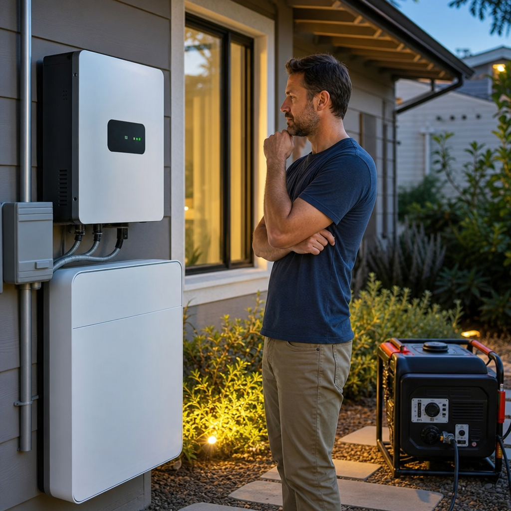 solar battery vs generator backup