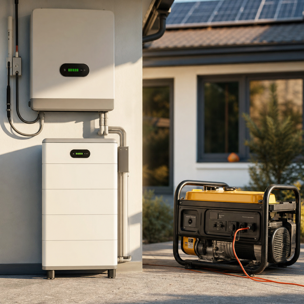 solar battery vs generator backup