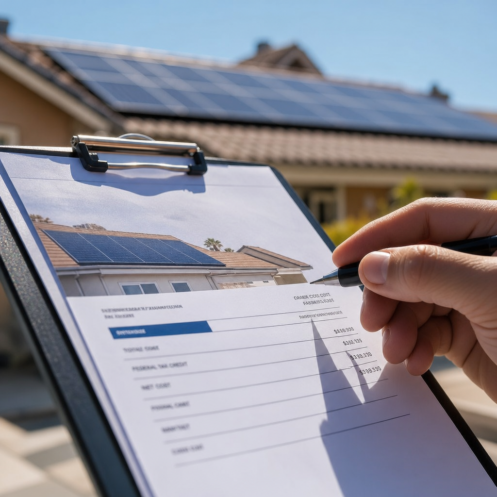 solar panel installation quote California