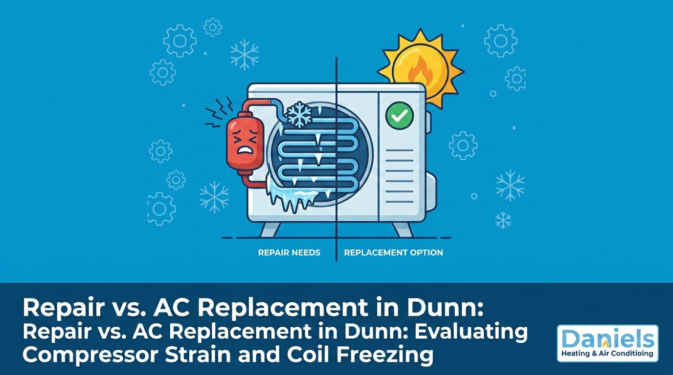 Repair vs. AC Replacement in Dunn: Evaluating Compressor Strain and Coil Freezing
