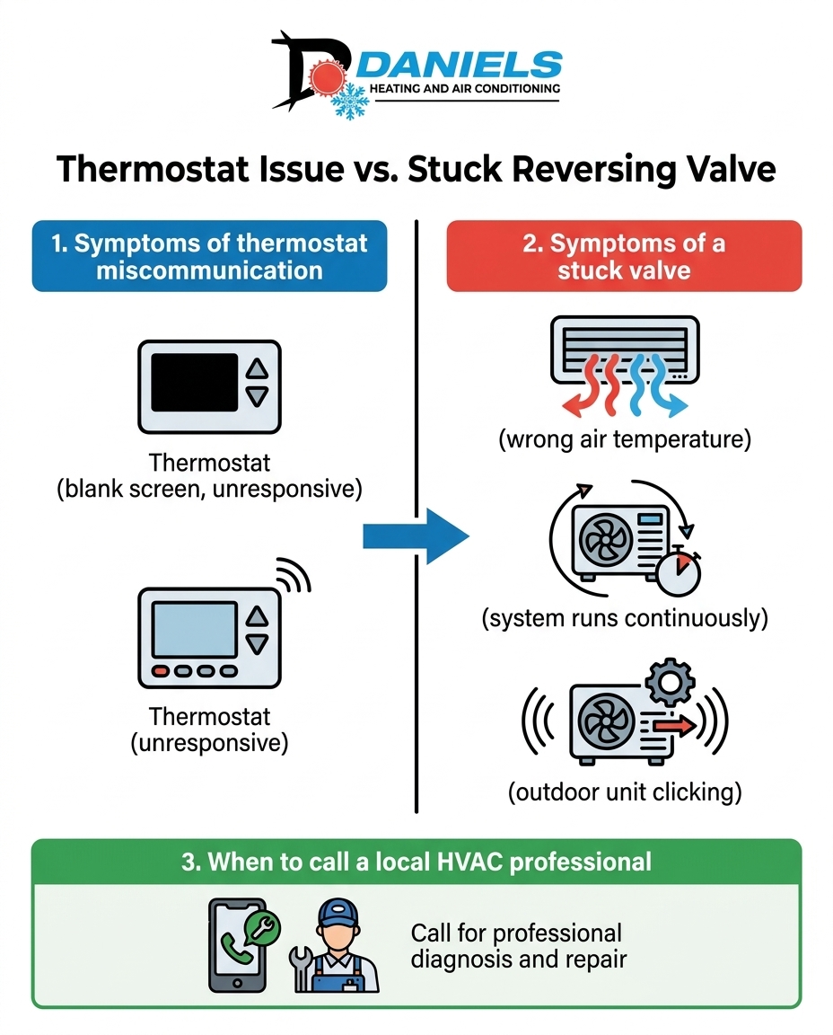 Thermostat Issue vs. Stuck Reversing Valve