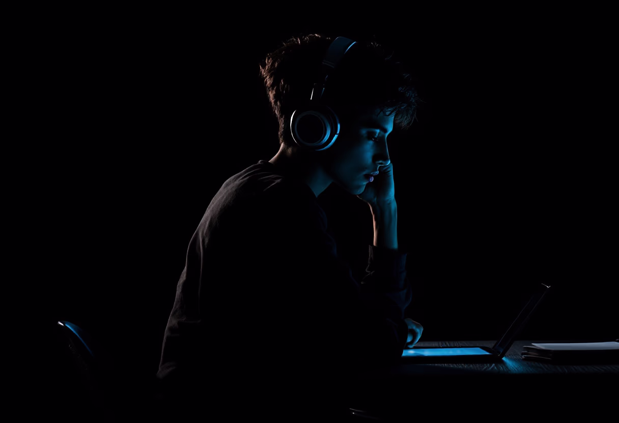 image of students attending an online class (for a edtech)