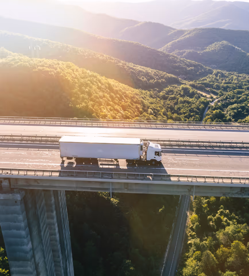 truck on the bridge
