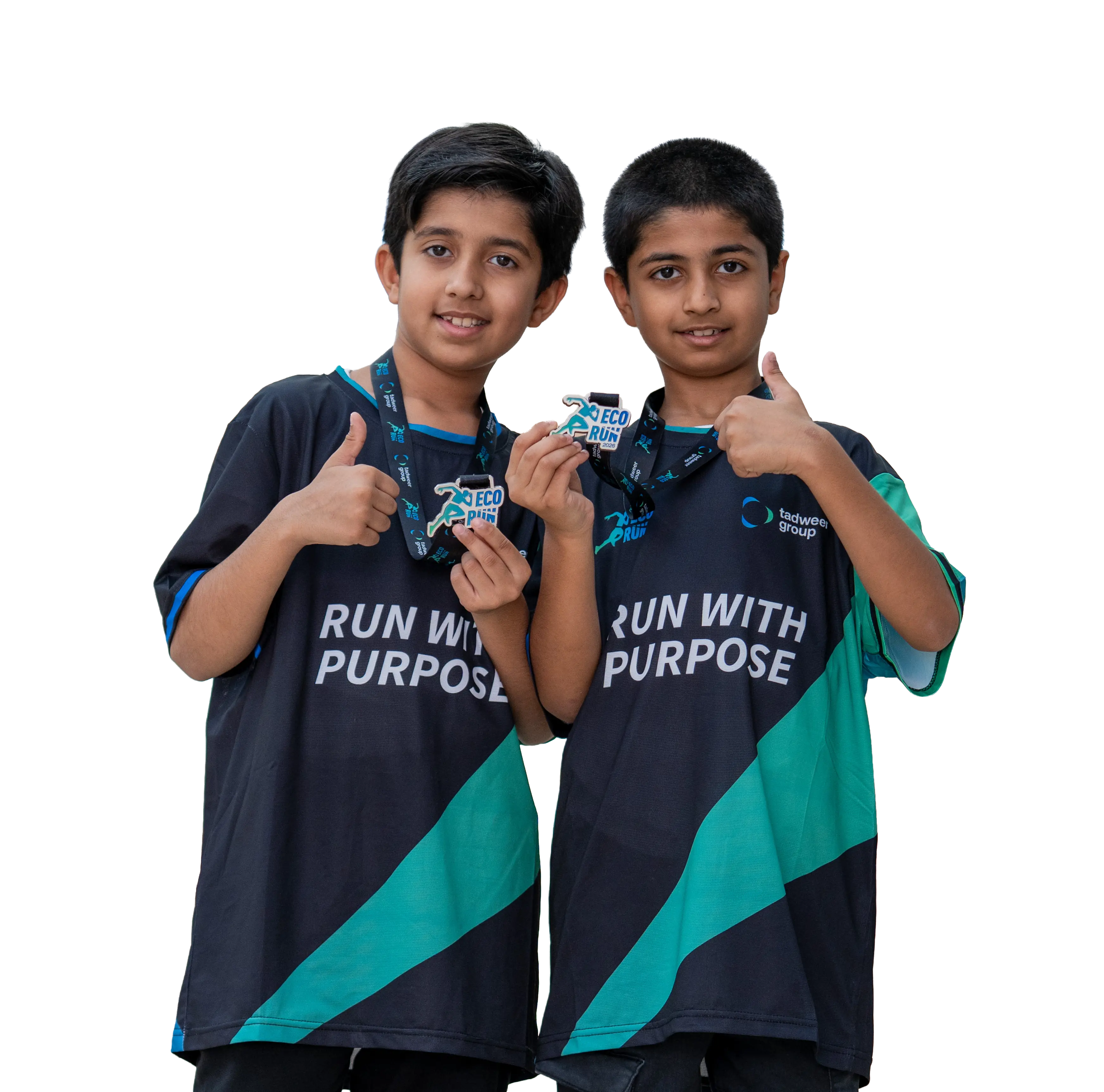 Two young EcoRun finishers